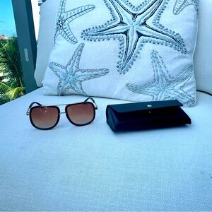 Sunglasses with Faux leather case